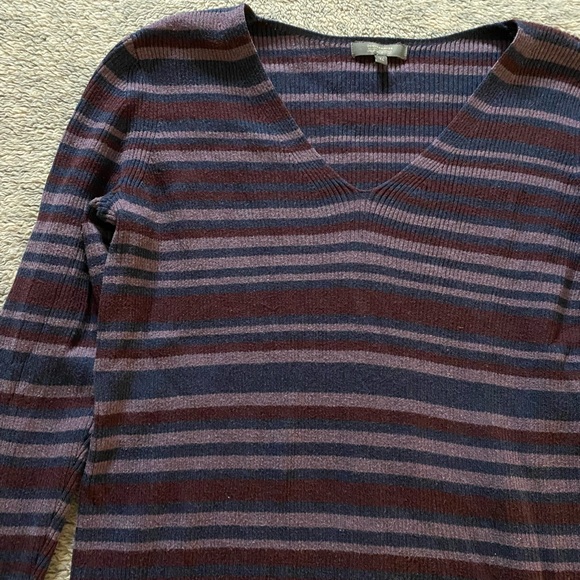 Denver Hayes purple striped knit sweater top - Picture 3 of 3